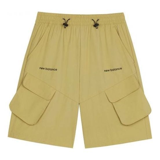 New Balance Logo Cargo Pocket Shorts 'Khaki' AMS12374-PEB sold by KicksCrew