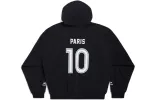 Balenciaga Paris Soccer Zip-up Hoodie Medium Fit 'Black White' 744457TPVS61070 sold by KicksCrew