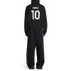 Balenciaga Paris Soccer Zip-up Hoodie Medium Fit 'Black White' 744457TPVS61070 sold by KicksCrew