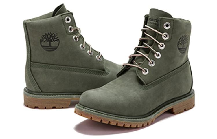 (WMNS) Timberland Nellie 6 Inch Waterproof Boots 'Dark Green Nubuck' A44JU sold by KicksCrew product image thumbnail 4