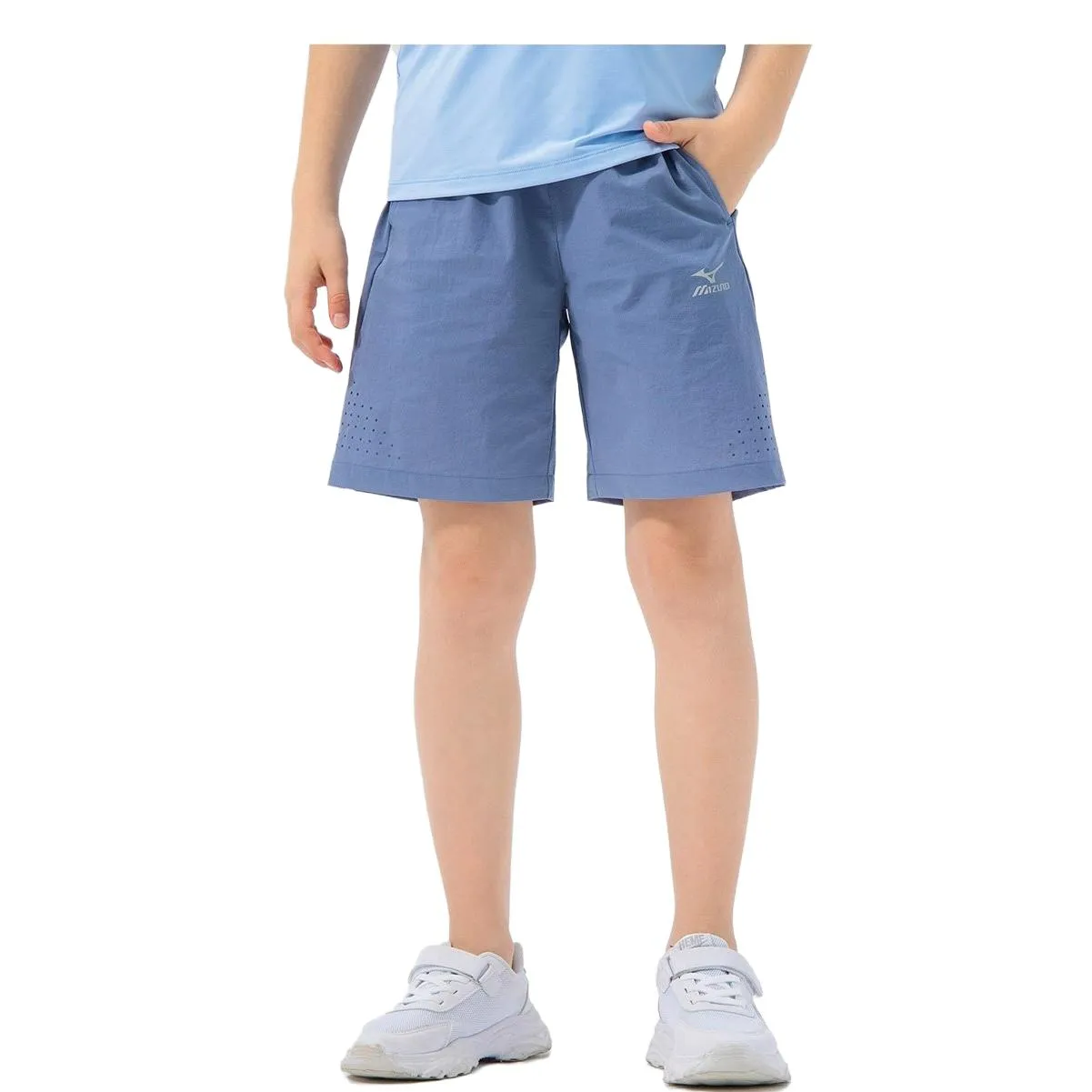 (GS) Mizuno Logo Sportwear Shorts 'Blue' 32CF3402 sold by KicksCrew product image thumbnail 3