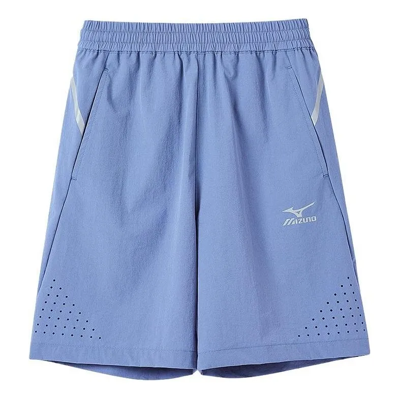 (GS) Mizuno Logo Sportwear Shorts 'Blue' 32CF3402 sold by KicksCrew