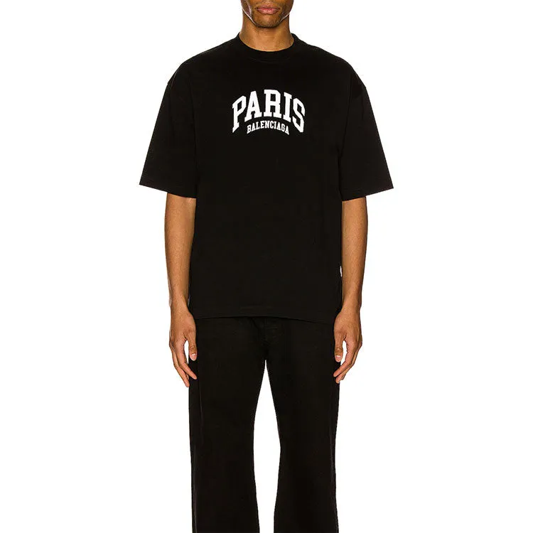 Balenciaga Cities Paris T-Shirt Medium Fit 'Black' 612966TLVL71070 sold by KicksCrew product image thumbnail 4