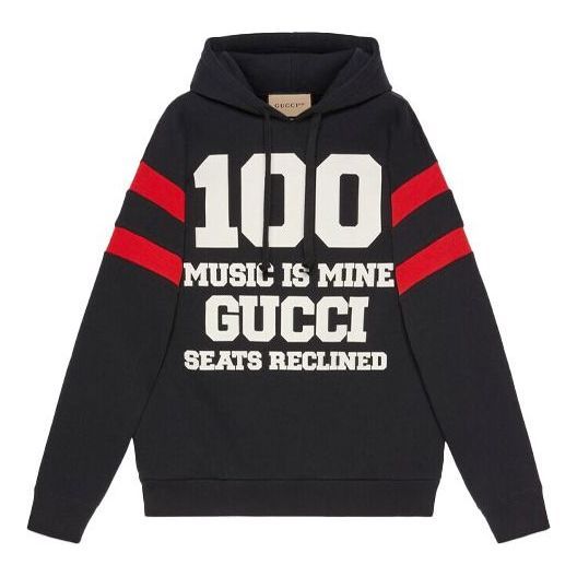 (WMNS) GUCCI 100 Cotton Hoodie 'Black' 660282-XJDW6-1152 sold by KicksCrew