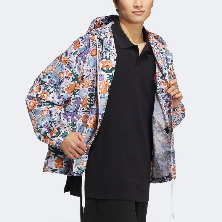 Adidas Originals Knit COL AOP Jackets 'White Orange Purple