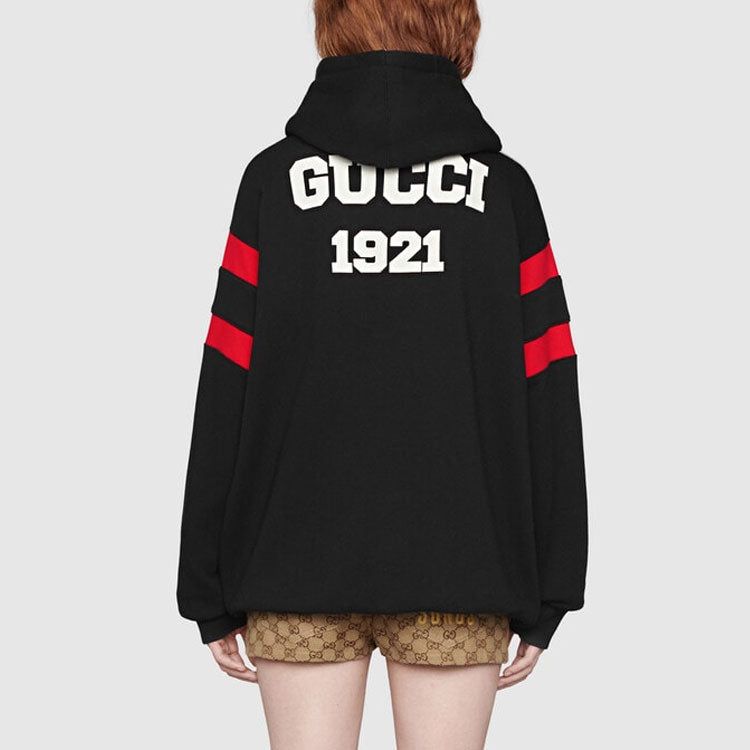 (WMNS) GUCCI 100 Cotton Hoodie 'Black' 660282-XJDW6-1152 sold by KicksCrew product image thumbnail 5