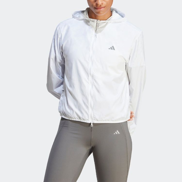 (WMNS) Adidas Run It Windbreaker Jackets 'White' HR9912 sold by KicksCrew product image thumbnail 2