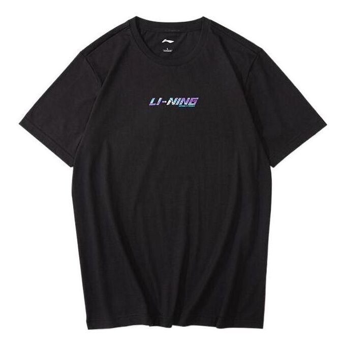 Li-Ning Badminton Graphic T-shirt 'Black' AHSR691-1 sold by KicksCrew