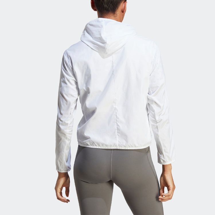 (WMNS) Adidas Run It Windbreaker Jackets 'White' HR9912 sold by KicksCrew product image thumbnail 3