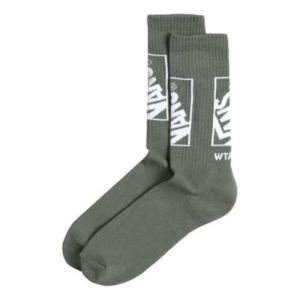Vans Vault x Wtaps Crew Socks (1 Pair) 'Olive Green' VN0A7SPUYLS sold by KicksCrew
