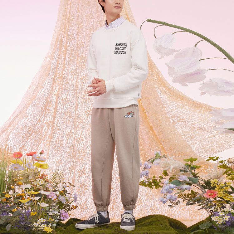 Converse Rainbow Logo Sweatpants 'Tan' 10025829-A01 sold by KicksCrew product image thumbnail 2