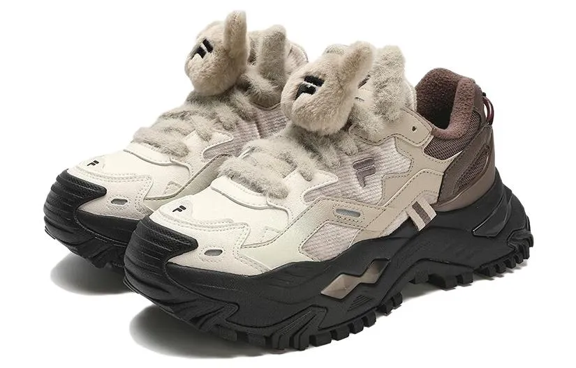 (WMNS) FILA FUSION BIANCO Platform Sneakers 'White Beige Brown' T12W341303FGF sold by KicksCrew product image thumbnail 3