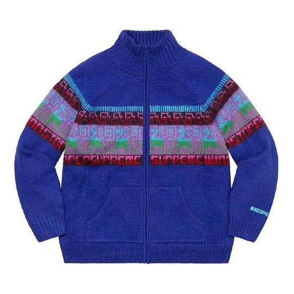 Supreme Chullo WINDSTOPPER Zip Up Sweater 'Blue Red Grey' SUP-FW20-324 sold by KicksCrew