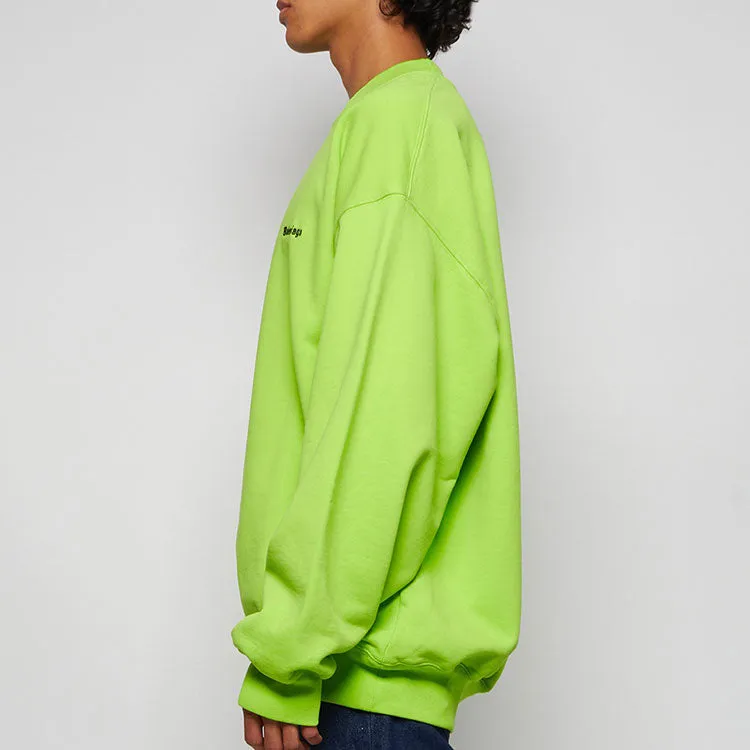 Balenciaga Contrasting Logo Sweatshirt 'Lime' 671125TKVB57072 sold by KicksCrew product image thumbnail 4