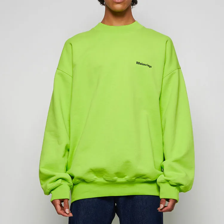 Balenciaga Contrasting Logo Sweatshirt 'Lime' 671125TKVB57072 sold by KicksCrew product image thumbnail 2