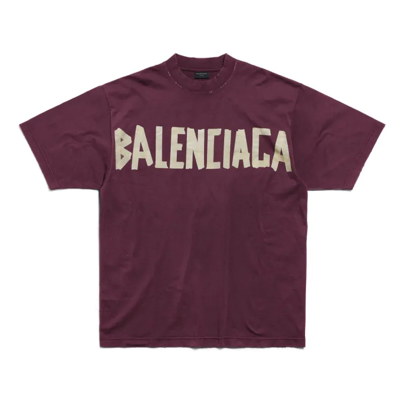 Balenciaga Tape Type T-shirt 'Dark Red' 739784TOVA94029 sold by KicksCrew