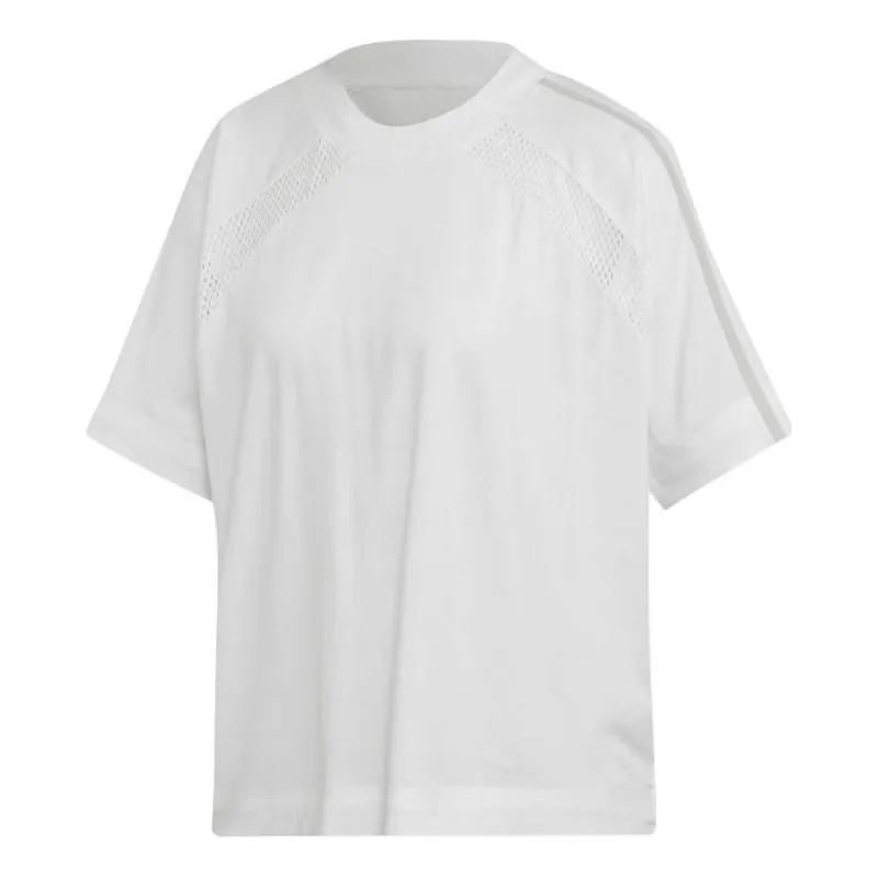 (WMNS) adidas Z.N.E. T-Shirt Asia Sizing 'White' EJ8740 sold by KicksCrew