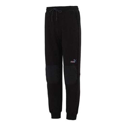 Puma Logo Sweatpants 'Black' 537031-01 sold by KicksCrew