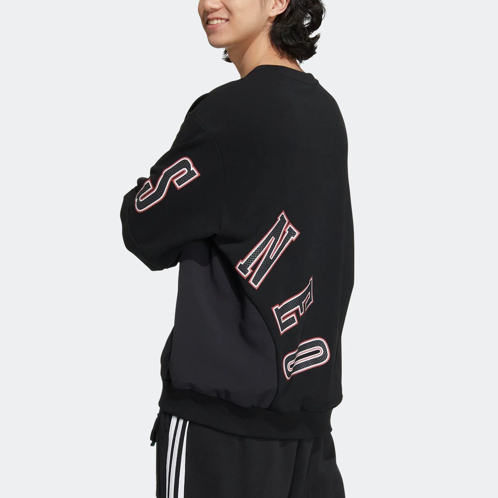 Adidas Neo Basketball Sweatshirts 'Black' HM9984 sold by KicksCrew product image thumbnail 3