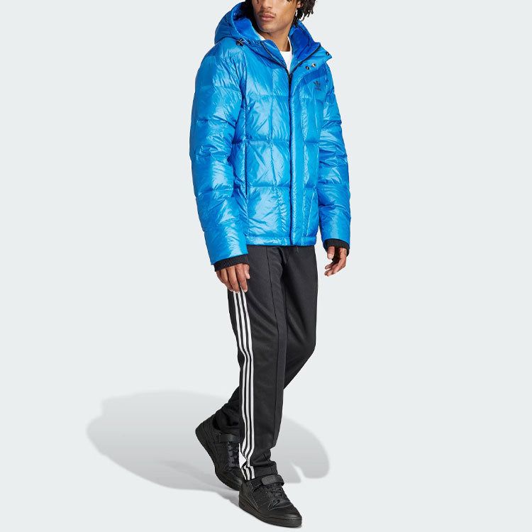 adidas Originals Lightweight Down Puffer Jacket 'Blue' IR7130 sold by KicksCrew product image thumbnail 3