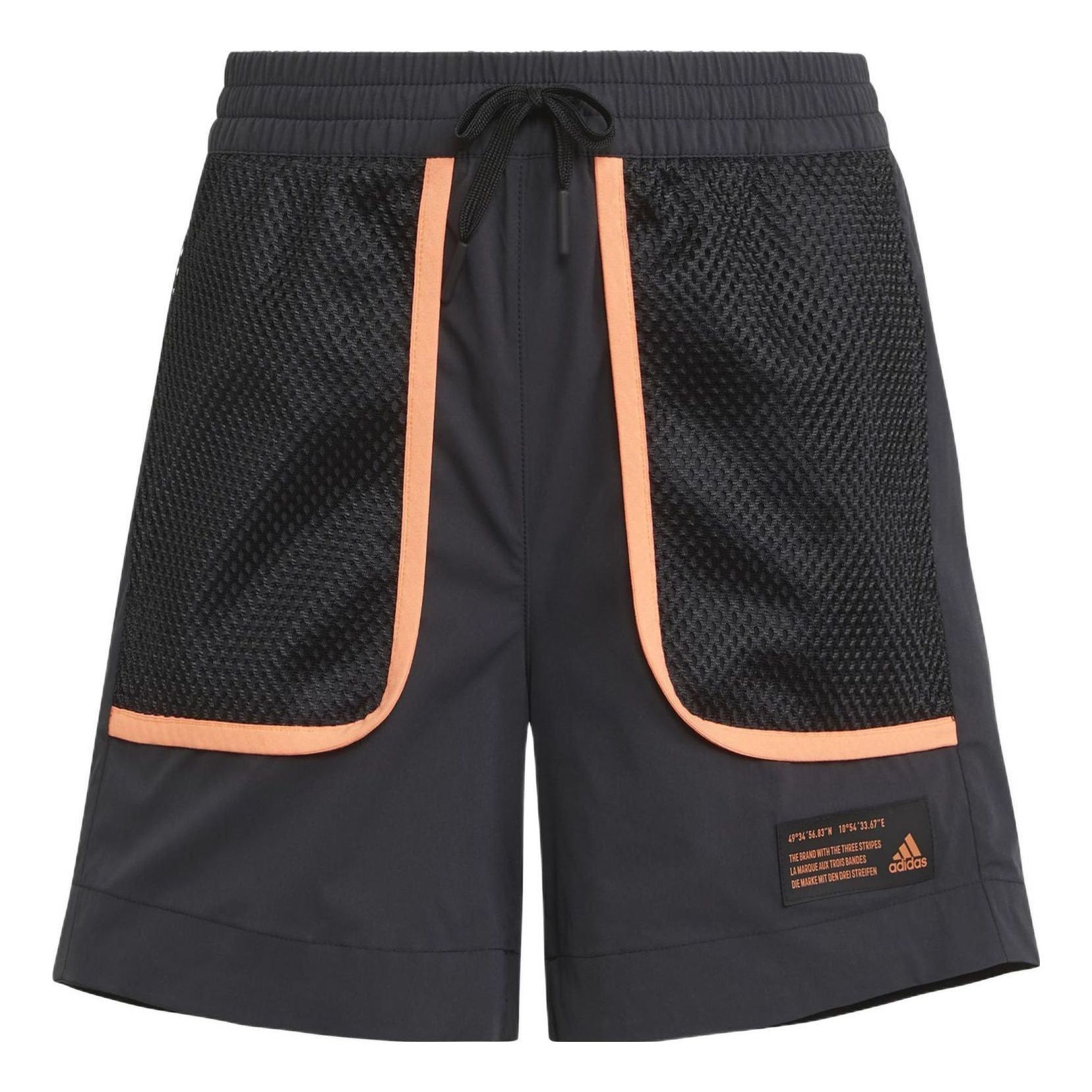 (PS) adidas Neo Shorts 'Black Orange' GP0520 sold by KicksCrew