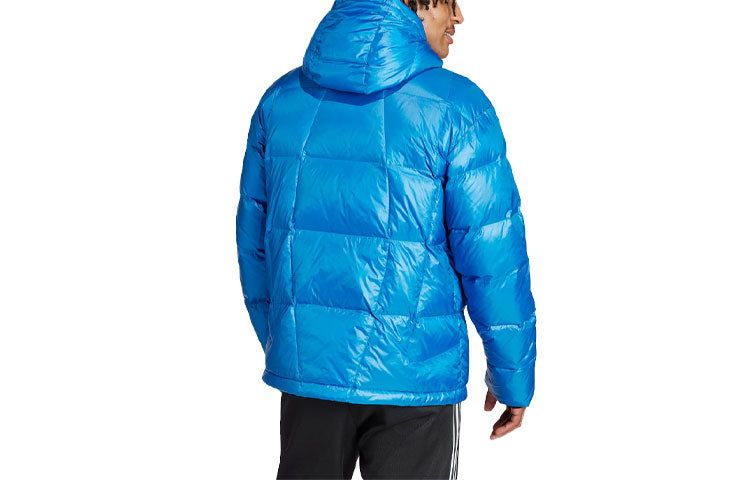 adidas Originals Lightweight Down Puffer Jacket 'Blue' IR7130 sold by KicksCrew product image thumbnail 2