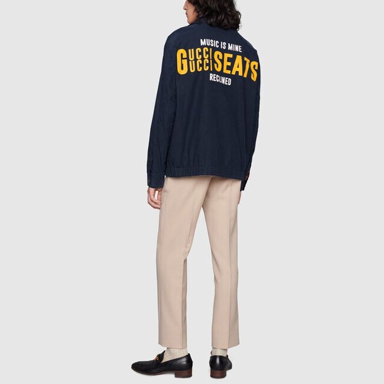 Gucci Cotton Jacket With 'Music is Mine' Print 'Blue' 669607-XDBSA-4245 sold by KicksCrew product image thumbnail 4