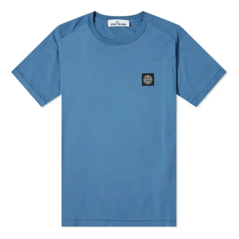 STONE ISLAND Patch T-shirt 'Mid Blue' 761524113-V0046 sold by KicksCrew