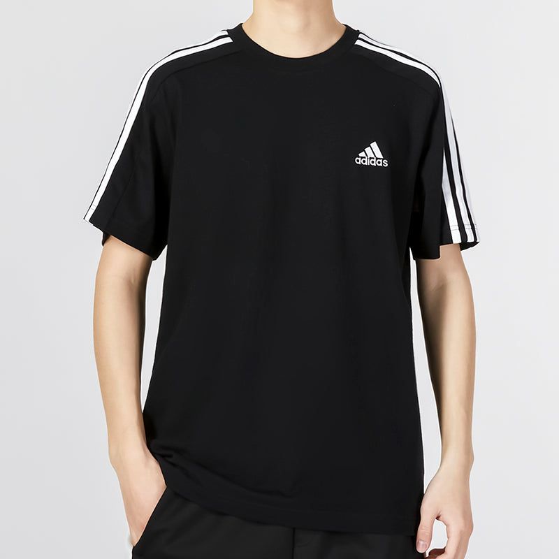 adidas Essentials Single Jersey 3-Stripes T-shirt 'Black' IC9334 sold by KicksCrew product image thumbnail 3