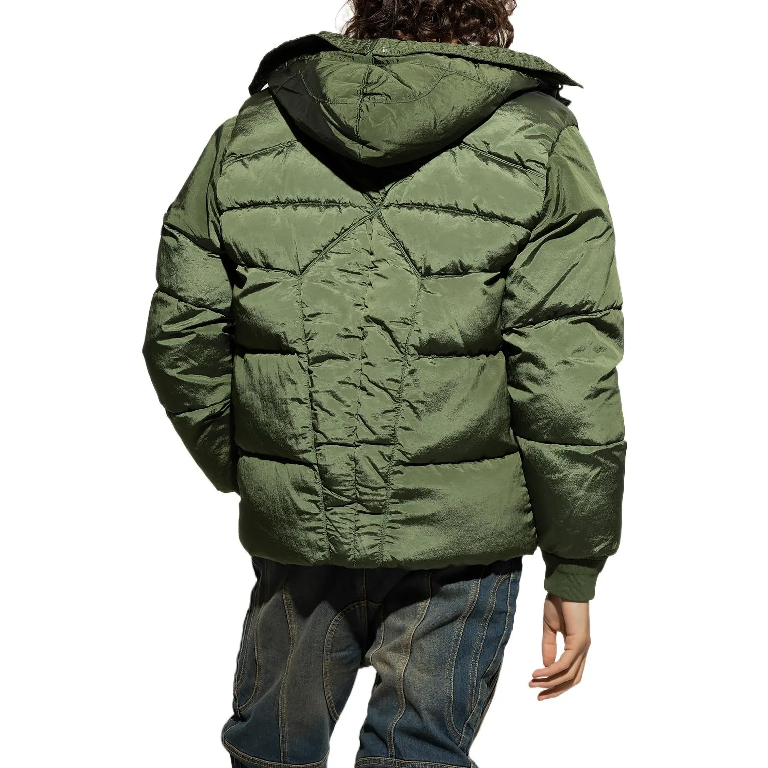 STONE ISLAND Nylon Metal Hooded Down Jacket 'Olive Green' 771543619-V0058 sold by KicksCrew product image thumbnail 4