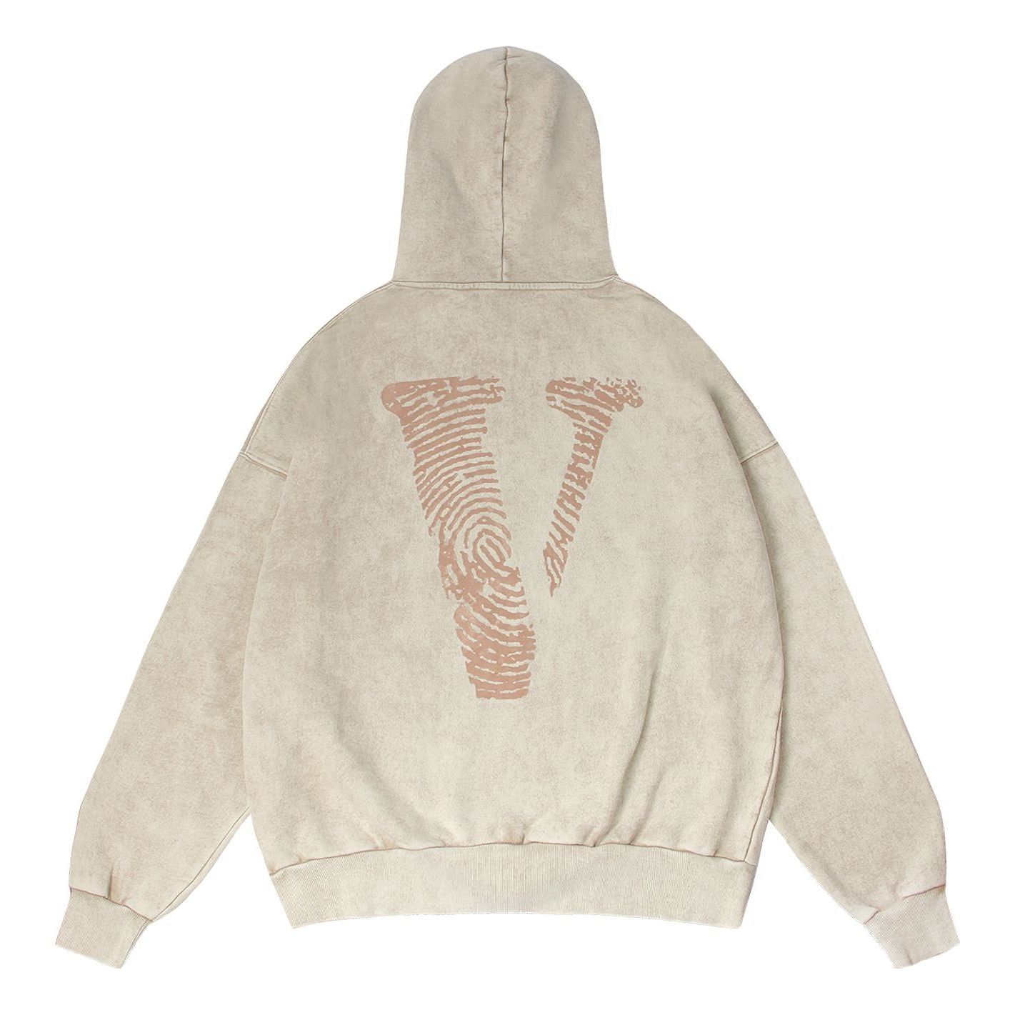 VLONE Finger Print Logo Hoodie 'Beige Red' VLHD24004-BE sold by KicksCrew