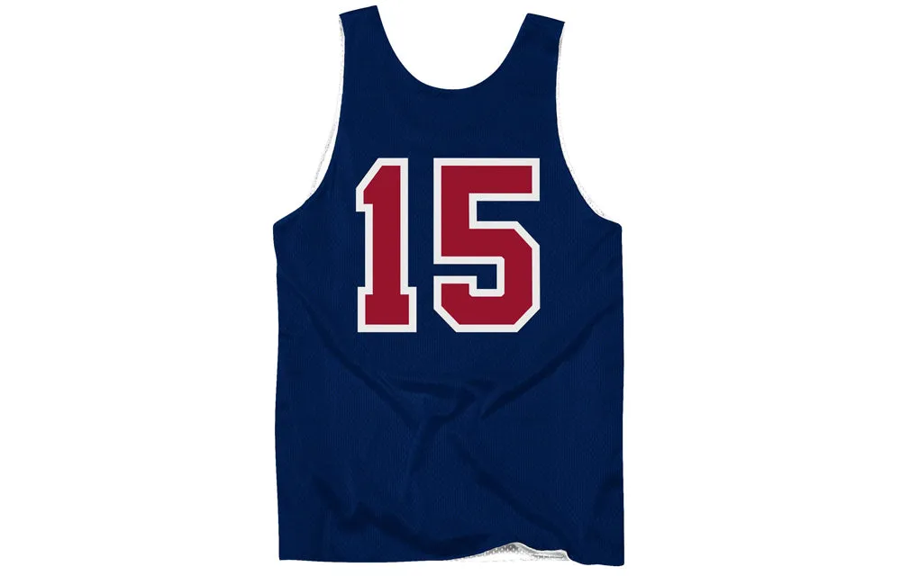 Mitchell & Ness x NBA Reversible Practice Team USA 1992 Jerseys 'Magic Johnson 15' ARPJGS18434-USANAVY92EJH sold by KicksCrew product image thumbnail 2