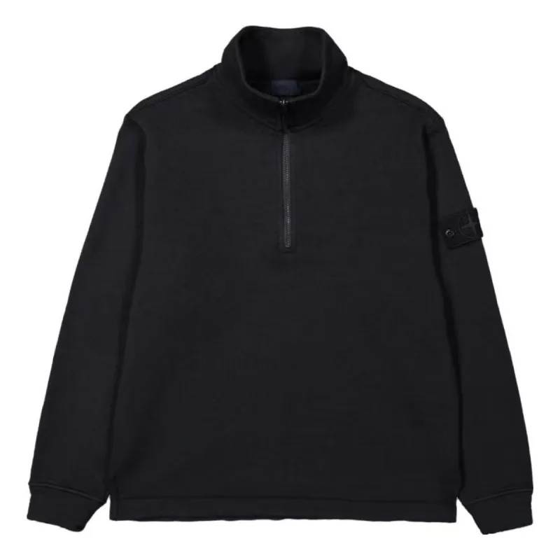 STONE ISLAND Felpa Ghost Half Zip Up Sweater 'Black' 7915631F3-V0029 sold by KicksCrew