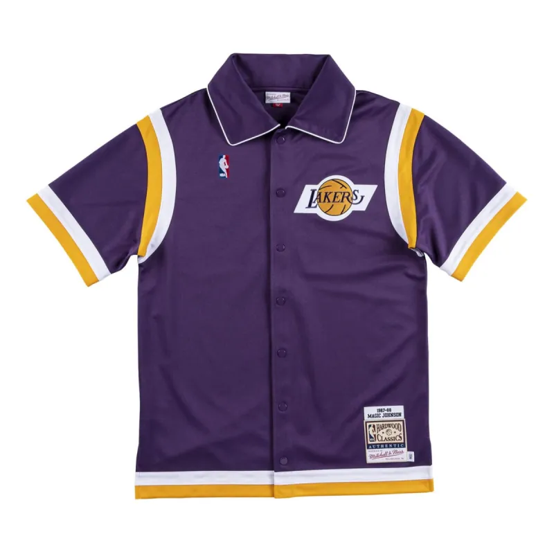 Mitchell & Ness x NBA Los Angeles Lakers 1987-88 Shooting Shirt 'Magic Johnson' ASSHCP19056-LALDKPR87EJH sold by KicksCrew