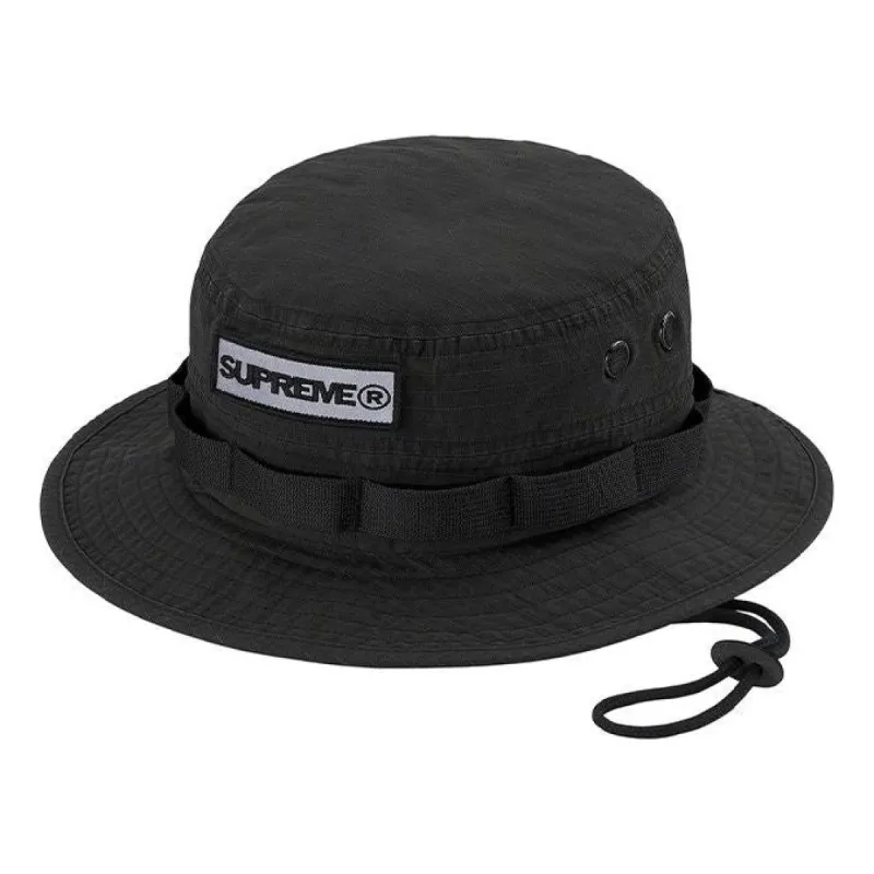 Supreme Reflective Patch Boonie 'Black White' SUP-SS21-612 sold by KicksCrew