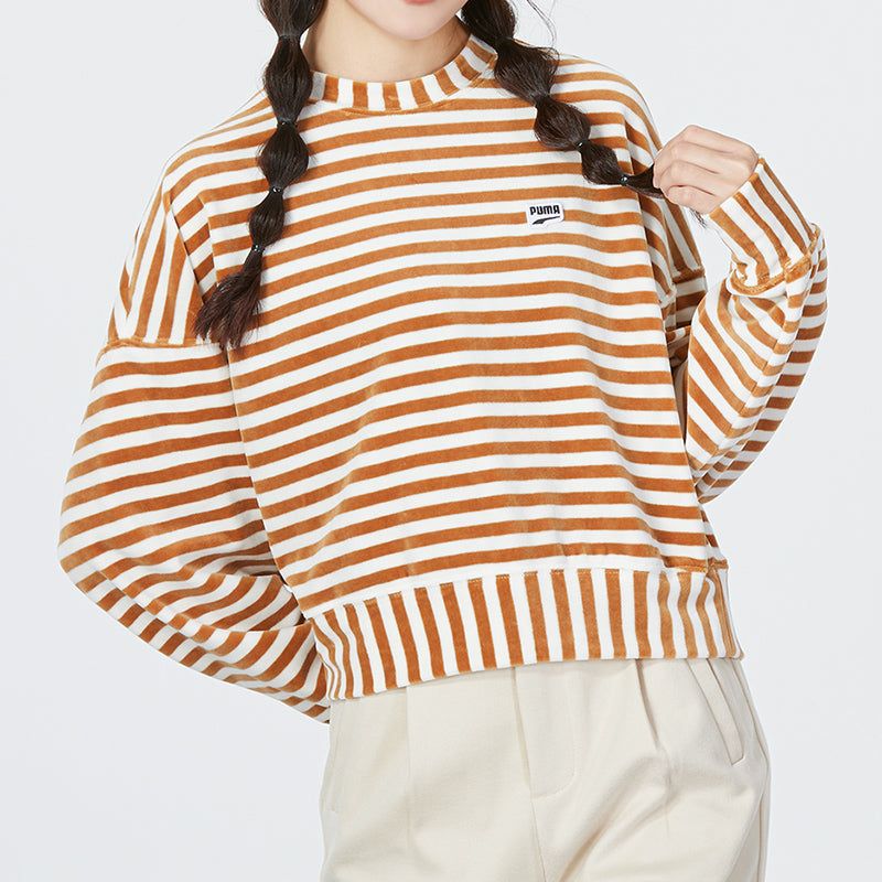 (WMNS) Puma Striped Knitted Sweater 'Beige' 537632-74 sold by KicksCrew product image thumbnail 3