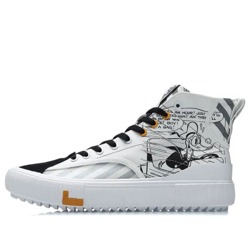 Li-Ning Classic Canvas Hi x Disney 'White Black' AGCR179-3 sold by KicksCrew