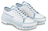 (WMNS) LOUIS VUITTON Squad Sneakers 'White Blue' 1AACWB sold by KicksCrew