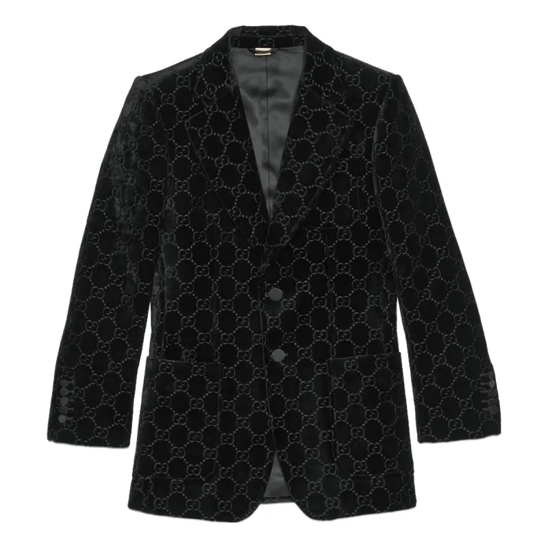 Gucci GG Velvet Jacket 'Black' 752166-Z402L-1000 sold by KicksCrew