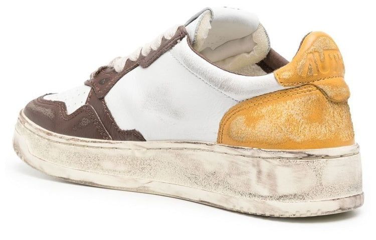(WMNS) Autry Medalist Low Super Vintage Sneakers 'White Brown Yellow' AVLW-SV12 sold by KicksCrew product image thumbnail 3