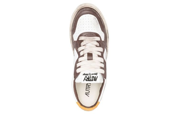 (WMNS) Autry Medalist Low Super Vintage Sneakers 'White Brown Yellow' AVLW-SV12 sold by KicksCrew product image thumbnail 4