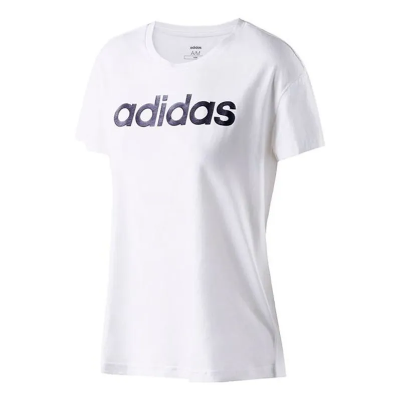 (WMNS) adidas Foil Graphic T-Shirt 'White Black' EI4575 sold by KicksCrew