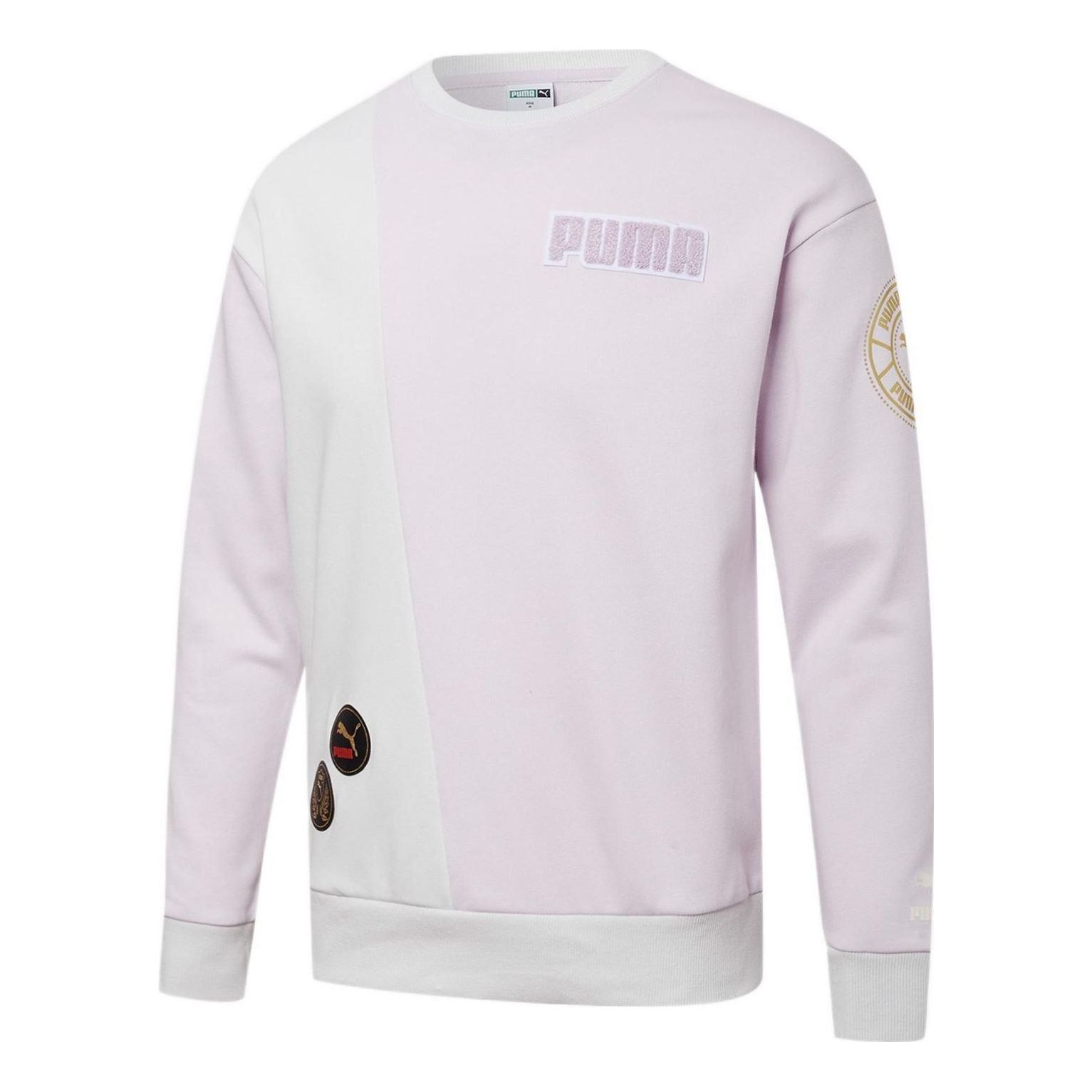 Puma Mix Badge Long Crew Sweater 'Purple' 537008-17 sold by KicksCrew