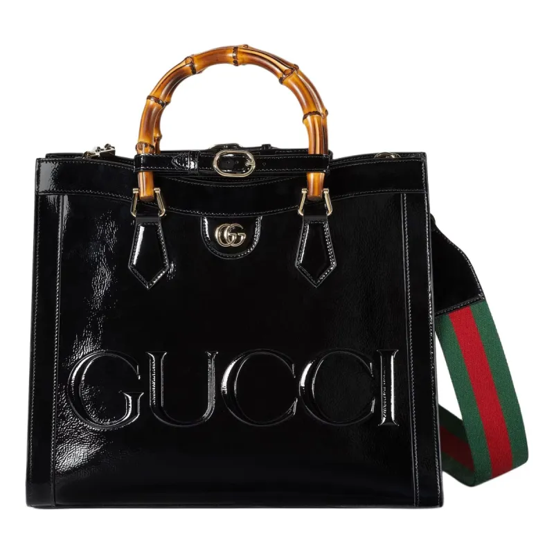 (WMNS) Gucci Diana Medium Tote Bag 'Black Leather' 678842-AADJQ-1060 sold by KicksCrew
