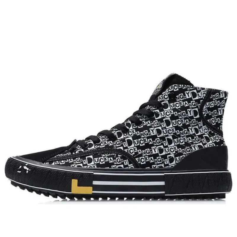 Li-Ning Classic Canvas Hi x Disney 'Black White' AGCR179-1 sold by KicksCrew