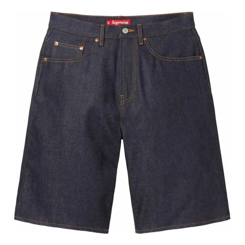 Supreme Rigid Baggy Selvedge Denim Short 'Navy' SUP-SS24-137 sold by KicksCrew