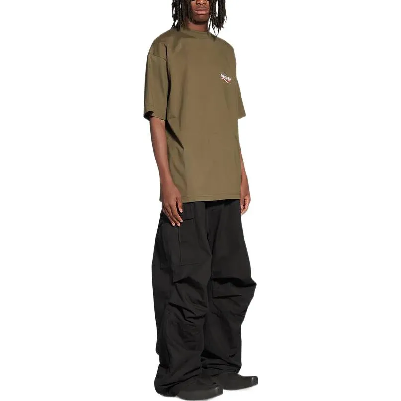 Balenciaga Political Campaign T-shirt Large Fit 'Khaki' 641675TKVJ12463 sold by KicksCrew product image thumbnail 3