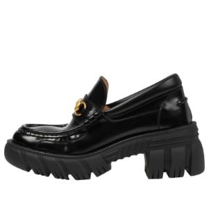 (WMNS) Gucci Loafer with Horsebit 'Black Leahter' 656869-DKSD0-1000 sold by KicksCrew