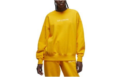 (WMNS) Air Jordan Crew Sweatshirt 'Yellow' DQ4649-705 sold by KicksCrew
