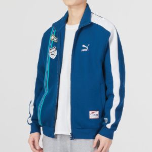PUMA Team Badge Zipper Jacket 'Blue' 677375-45 sold by KicksCrew